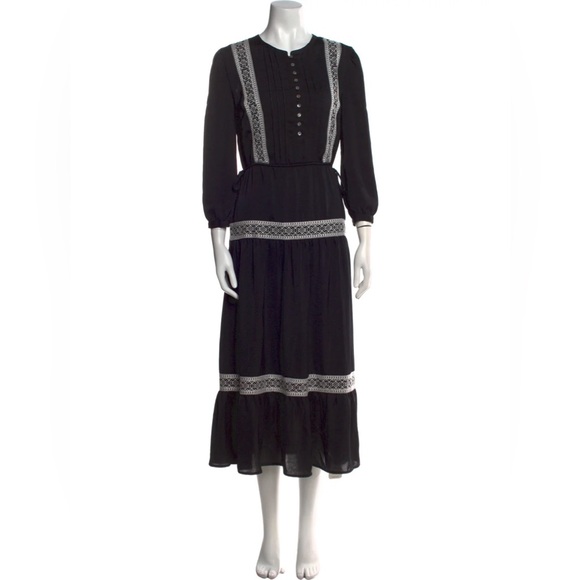 Rebecca Minkoff Dresses & Skirts - Rebecca Minkoff Black Crewneck Dress with White Trim